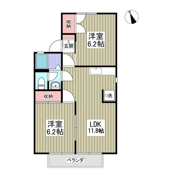 セジュール滝の原Bの間取り