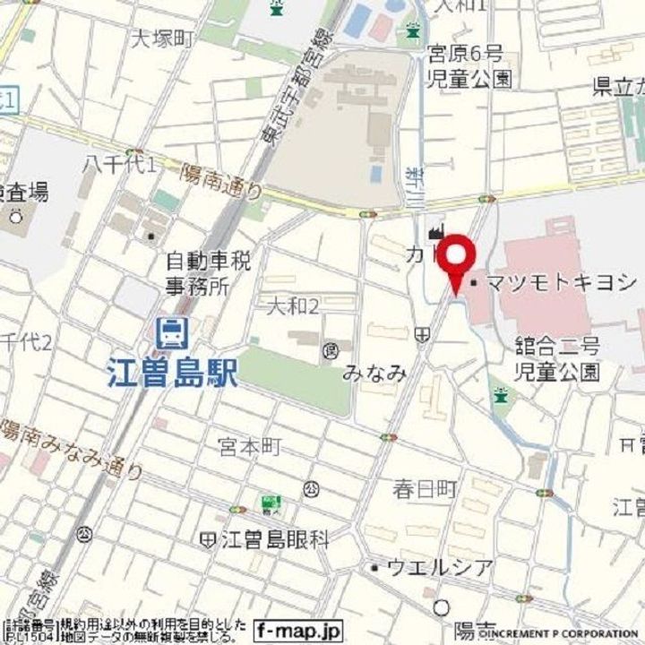 レジデンスTOYOUKE江曽島の地図