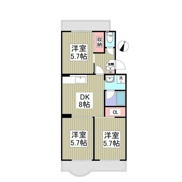 旭が丘カサヴェールの間取り