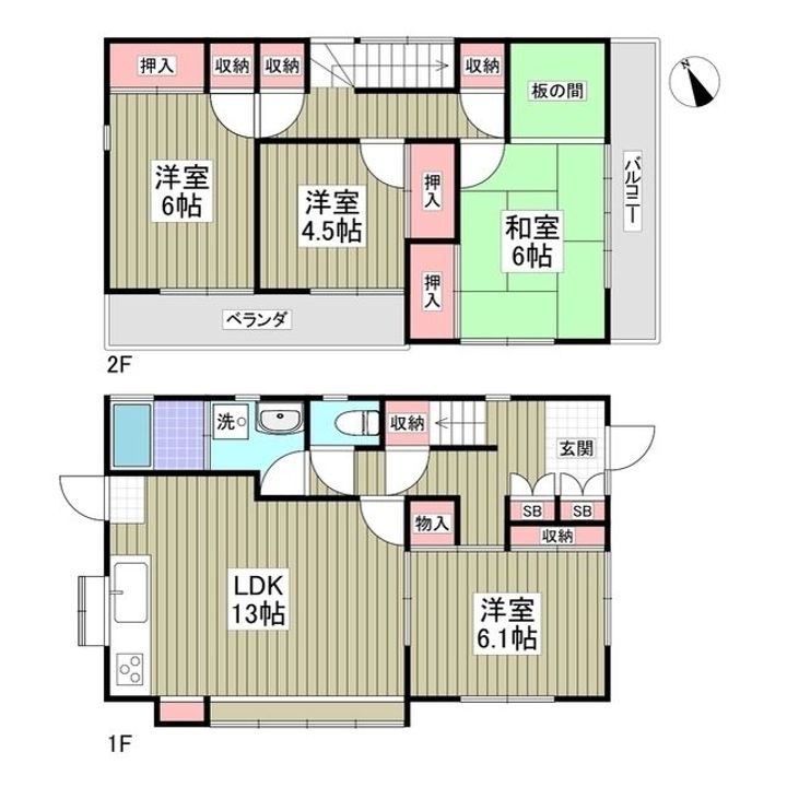 埼玉県熊谷市原島(一戸建)の賃貸物件の間取り