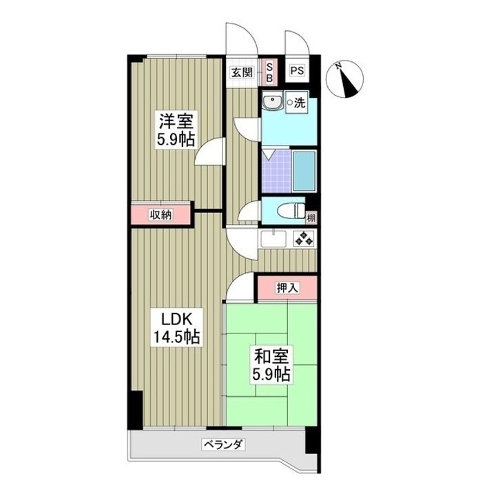 ヴィラ中川の間取り