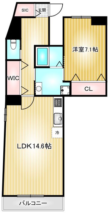 N apartmentの間取り
