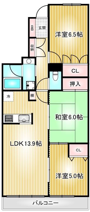 宝マンショングランスクエア名駅の間取り