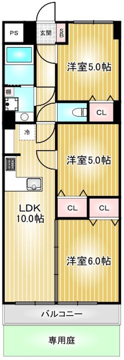 ユーハウス名駅南B棟の間取り
