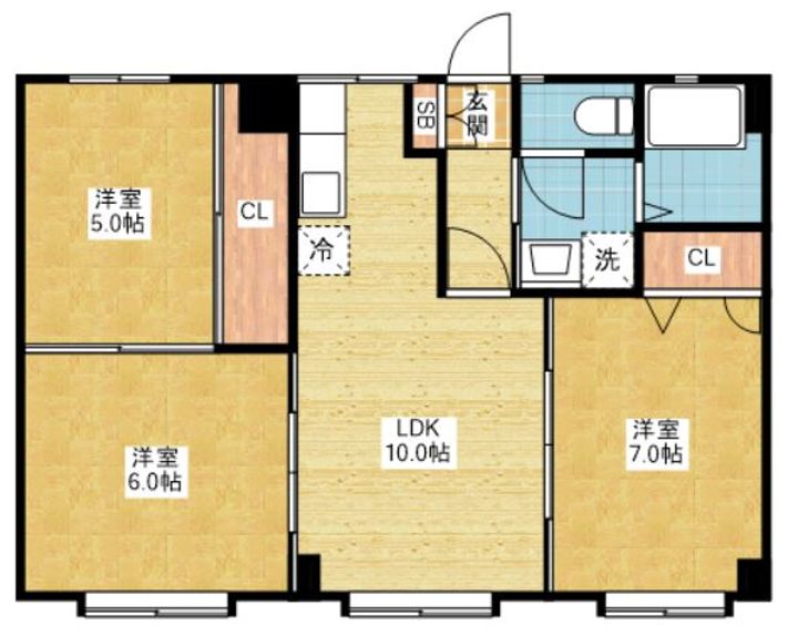 橦木ビルの間取り