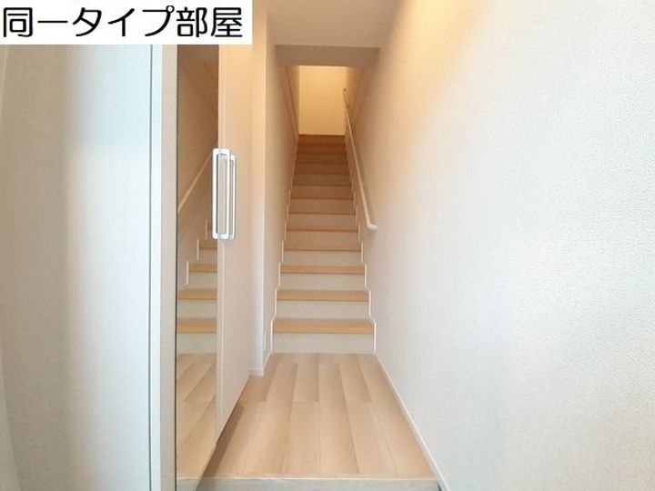富山県富山市下冨居2丁目(アパート)の賃貸物件の玄関