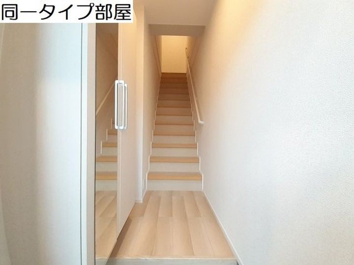 富山県富山市下冨居2丁目(アパート)の賃貸物件の玄関