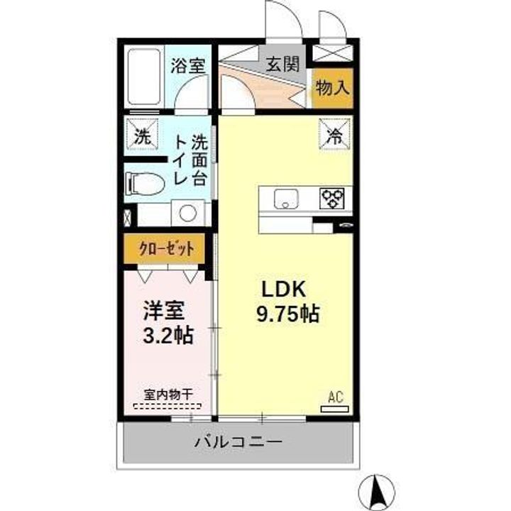 富山県砺波市杉木1丁目(アパート)の賃貸物件の間取り