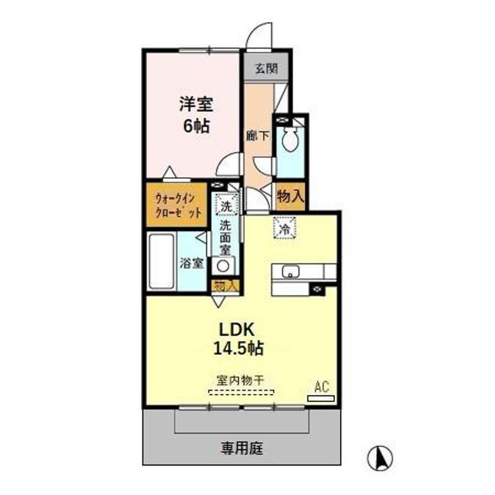 富山県砺波市坪内(アパート)の賃貸物件の間取り