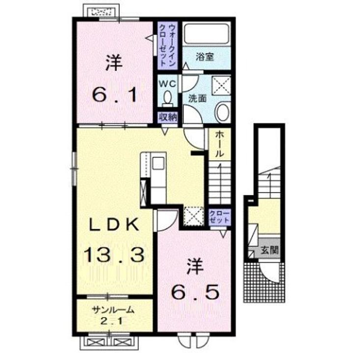 富山県富山市婦中町下井沢(アパート)の賃貸物件の間取り