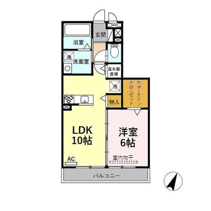 富山県高岡市古定塚(アパート)の賃貸物件の間取り