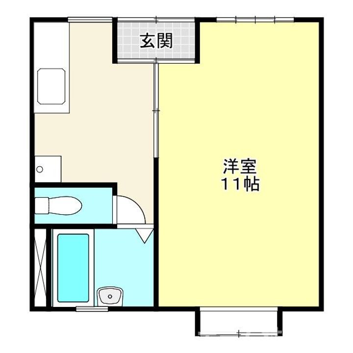 すみれ荘2Aの間取り