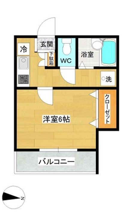 美茶和コーポの間取り