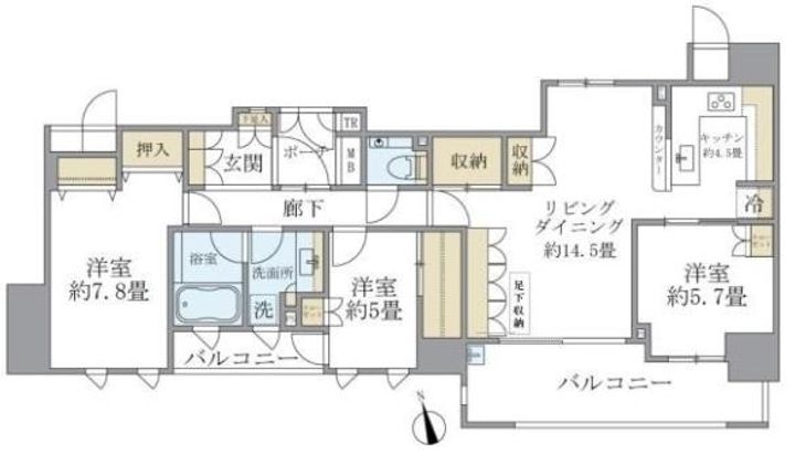 Brillia巣鴨の間取り