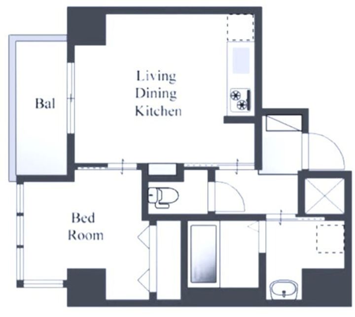東京都墨田区本所1丁目の賃貸マンションの間取り