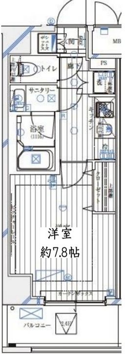 東京都港区西新橋3丁目の賃貸マンションの間取り