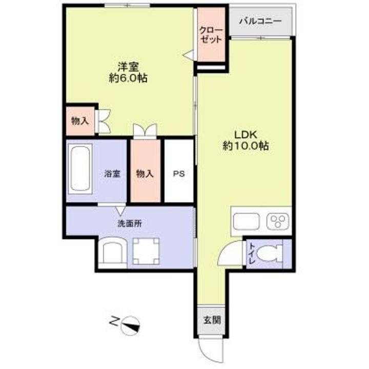 東京都品川区大井1丁目の賃貸マンションの間取り