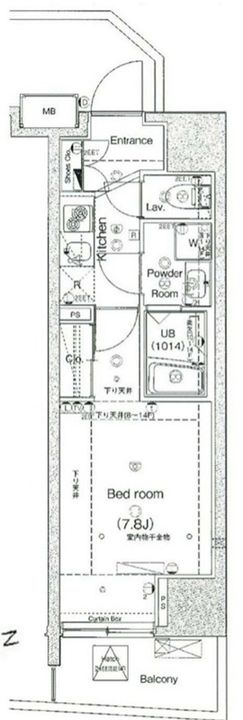 東京都新宿区百人町1丁目の賃貸マンションの間取り