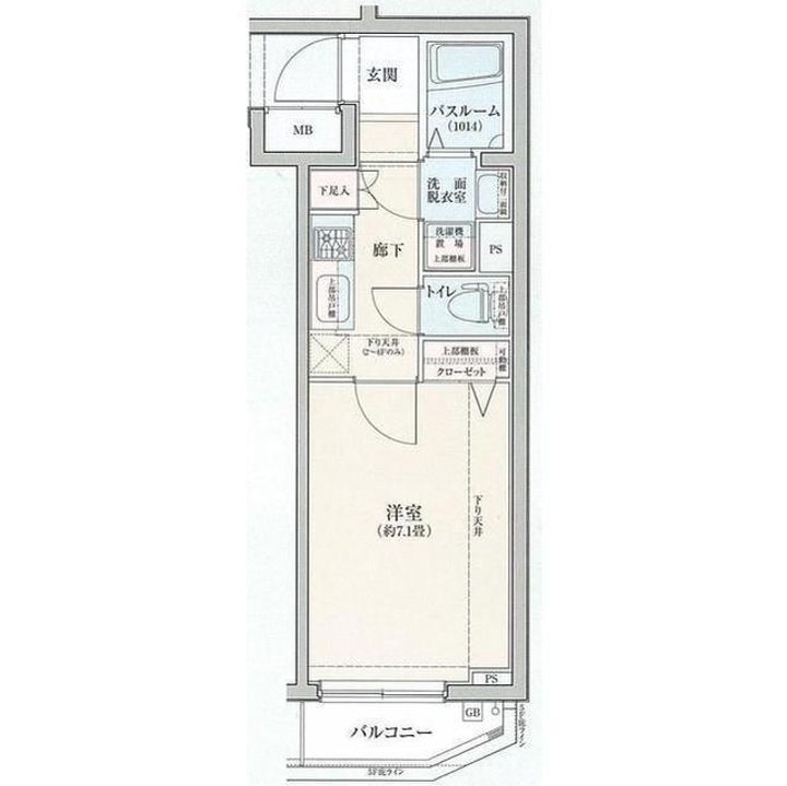 東京都新宿区荒木町の賃貸マンションの間取り