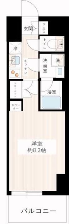 東京都荒川区東尾久1丁目の賃貸マンションの間取り