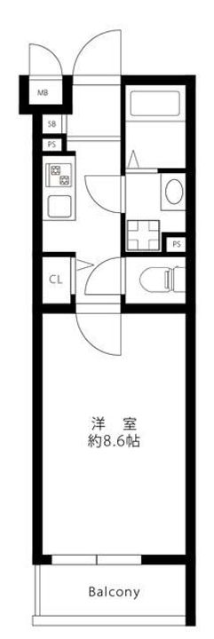 東京都北区東十条5丁目の賃貸マンションの間取り