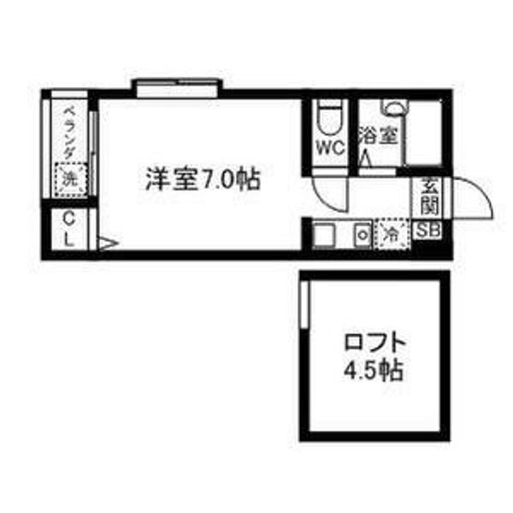 福岡県福岡市博多区吉塚3丁目(アパート)の賃貸物件の間取り