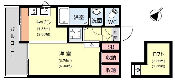 福岡県福岡市南区高宮5丁目(マンション)の賃貸物件の間取り