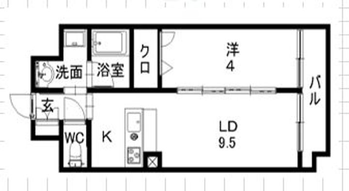 福岡県福岡市南区玉川町(マンション)の賃貸物件の間取り