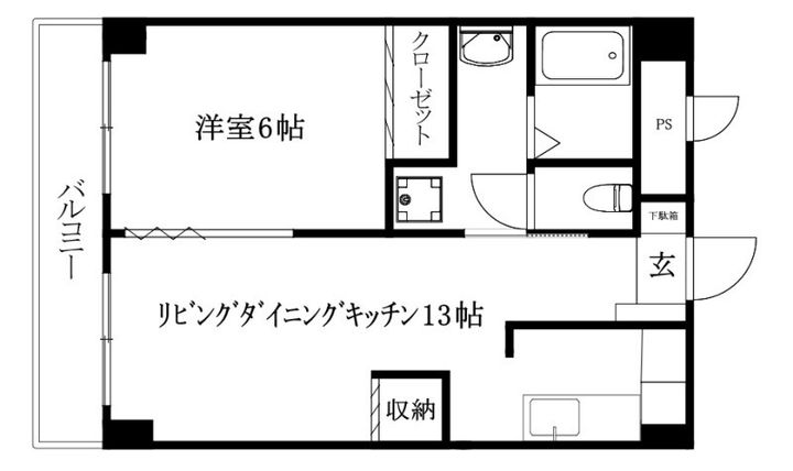 メゾンドール勝山202の間取り