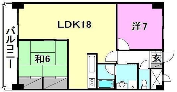 ハイシティ松山1104の間取り