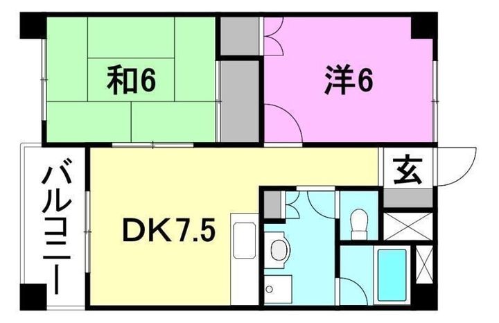 ピュアヒルズコート101の間取り
