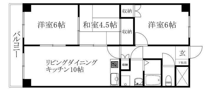 クオリティーハイツ尾崎102の間取り