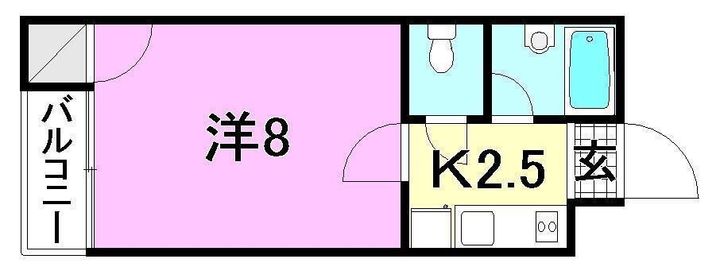 F愛光マンション408の間取り