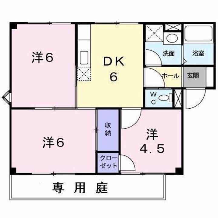 パルシャス野本1・2A101の間取り