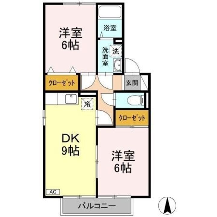 エントピア余戸202Bの間取り