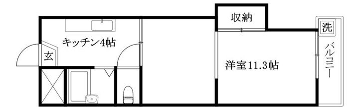 第7みのりハイツ愛光305の間取り