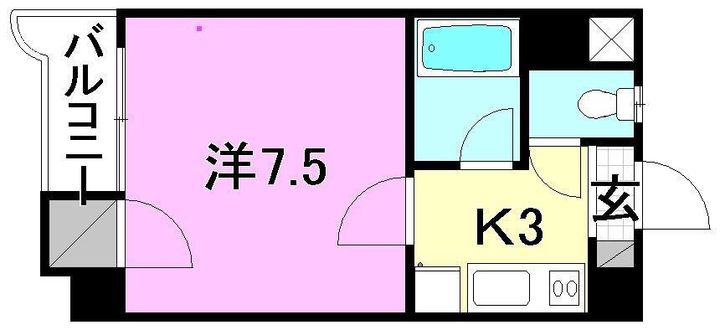 第3パールハイツ402の間取り