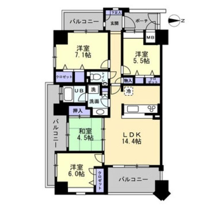 アルファステイツ市駅前201の間取り