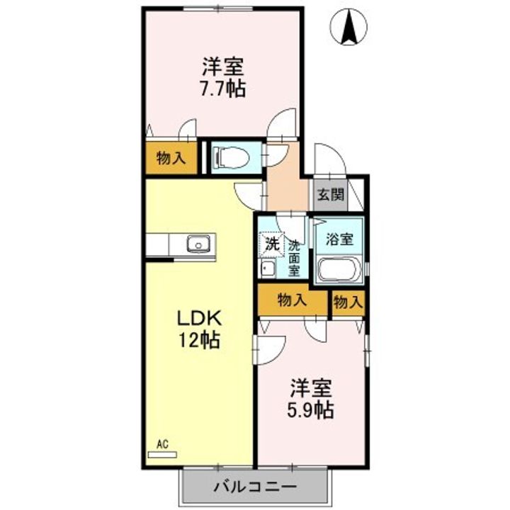 リヴェール馬木201の間取り