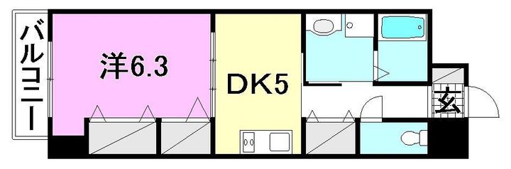 ライフコート千舟305の間取り