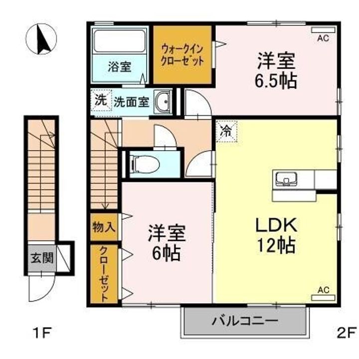 バリュアブルA・B・C・D・E棟A202の間取り