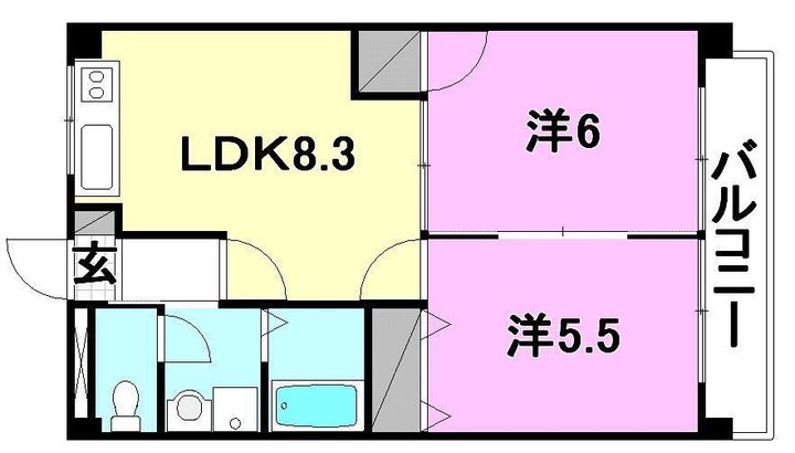 スカイコート503の間取り