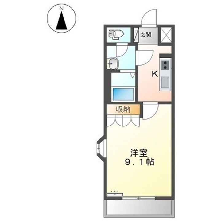 シェルル南方106の間取り