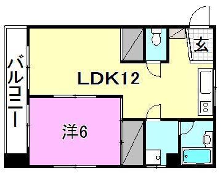サンハイツ桑原306の間取り