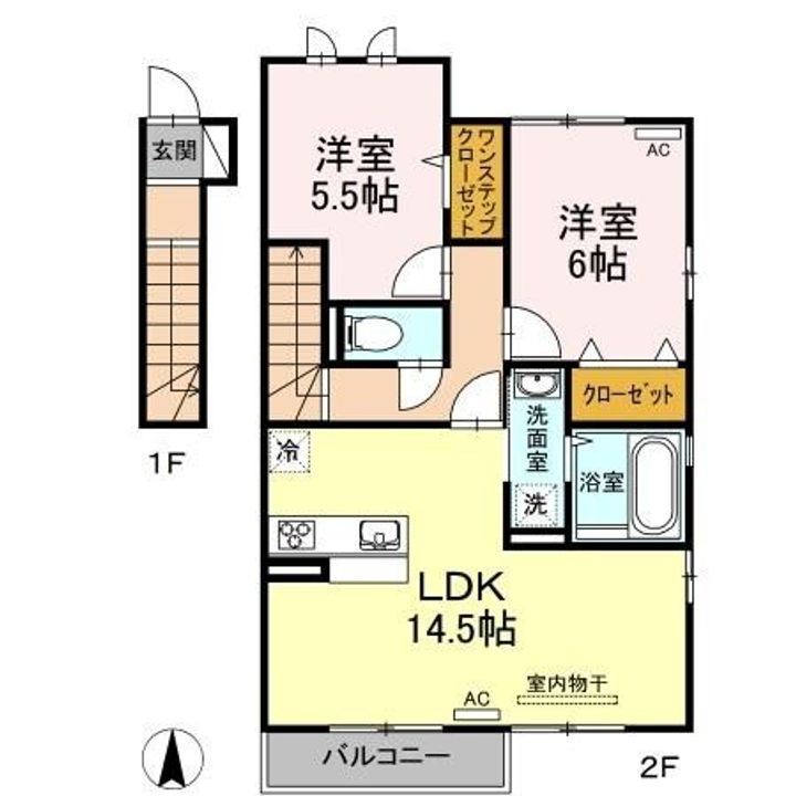 エイトサザンコートB201の間取り