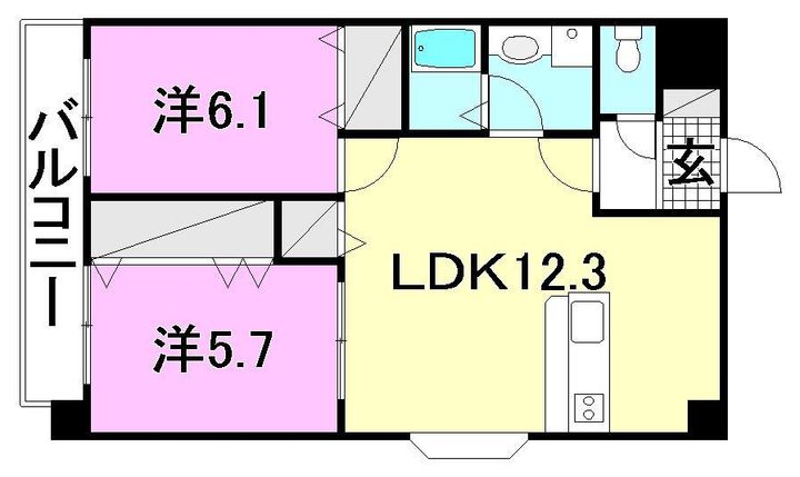 リバーサイドマンション301の間取り