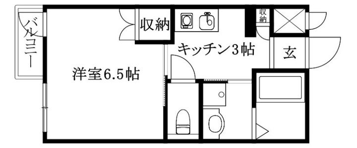 ジャンヌ喜与町208の間取り