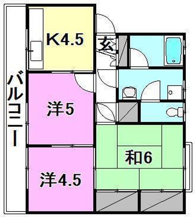 コーポ谷町301の間取り