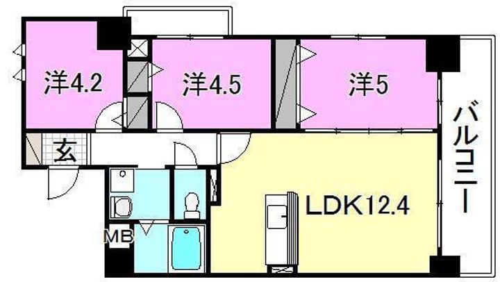 GARIREO CITY TERRACE701の間取り