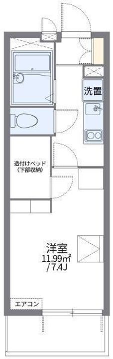 レオパレス松山保免308の間取り